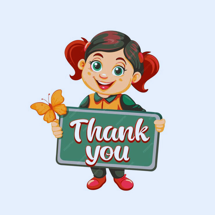 Girl Holding Thank You Board